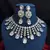 Crystal Statement Necklace Earrings Set, Bridal Choker Jewelry