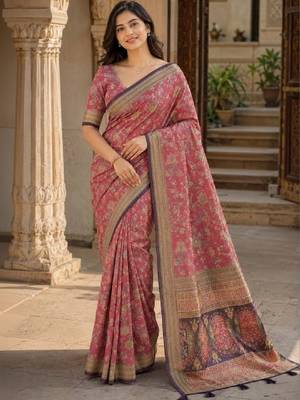Paisley art silk kanjeevaram saree 1