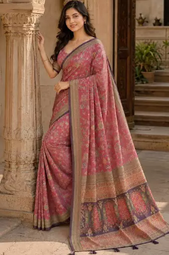 Paisley art silk kanjeevaram saree