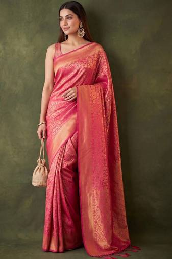 Woven design zari art silk kanjeevaram saree