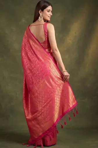 Woven design zari art silk kanjeevaram saree