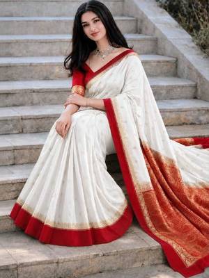 Women zari art silkkanjeevaram saree 3