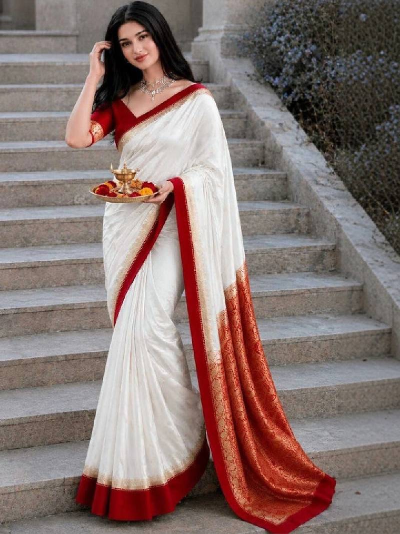 Women zari art silkkanjeevaram saree