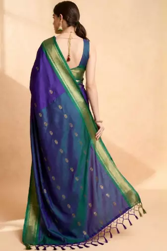 Woven design zari pure cotton kanjeevaram saree