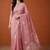 Floral embroidered pure cotton handloom kanjeevaram saree