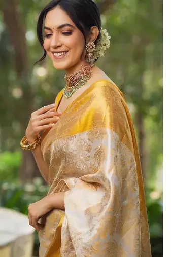 Woven design zari art silk designer kanjeevaram saree