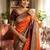 Woven design zari silk blend heavy work kanjeevaram saree