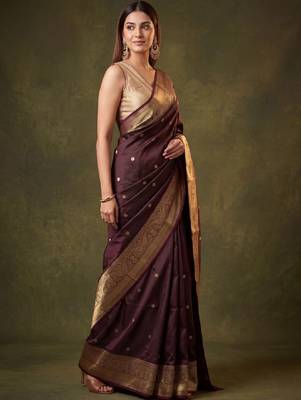 Woven design zari art silk kanjeevaram saree 1