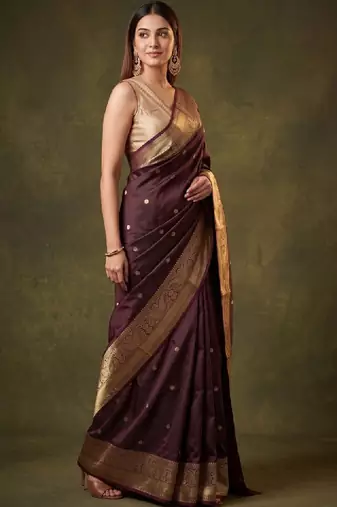 Woven design zari art silk kanjeevaram saree