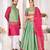 Skyblue jacket & pink color cotton silk blend solid men's long kurta with white cotton pant set