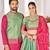 Skyblue jacket & pink color cotton silk blend solid men's long kurta with white cotton pant set