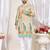 Beige color dola silk printed men's kurta payjama set