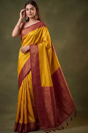 Woven design zari art silk kanjeevaram saree