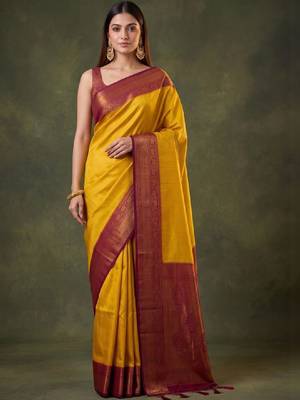 Woven design zari art silk kanjeevaram saree 3