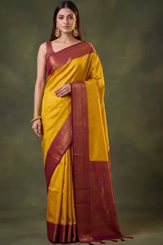 Woven design zari art silk kanjeevaram saree