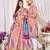 Pink color dola silk printed men's kurta payjama set