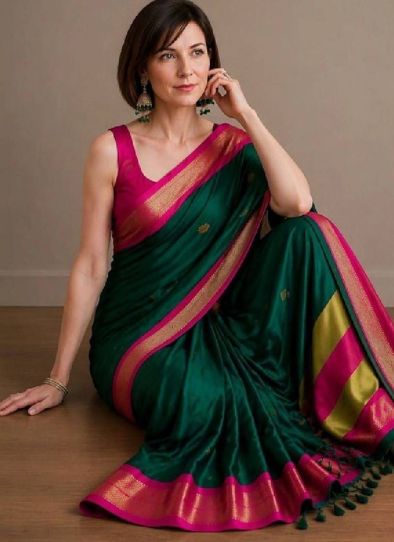 Woven design zari pure cotton kanjeevaram saree