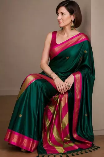 Woven design zari pure cotton kanjeevaram saree