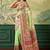 Floral embroidered pashmina handloom kanjeevaram saree