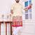 Cream color dola silk patola with foil printed kurta set