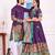 Purple color dola silk patola with foil printed kurta set