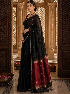 Woven design embroidered designer kanjeevaram saree 2