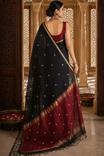 Woven design embroidered designer kanjeevaram saree