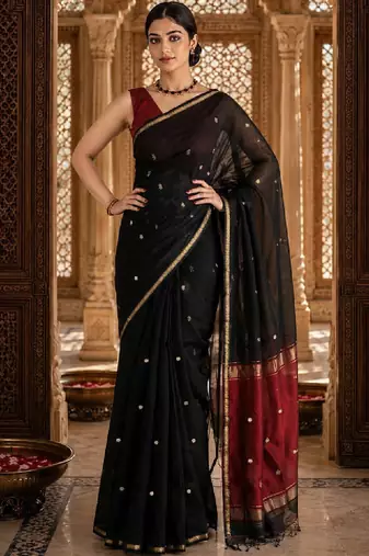Woven design embroidered designer kanjeevaram saree