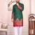 Green color dola silk patola with foil printed kurta set