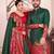 Green color dola silk patola with foil printed kurta set
