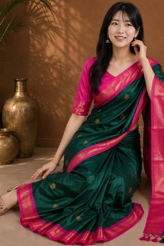 Zari pure cotton kanjeevaram saree