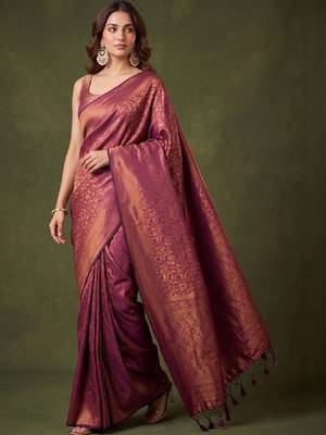 Woven design zari art silk kanjeevaram saree 1