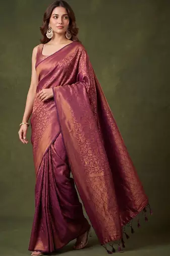 Woven design zari art silk kanjeevaram saree