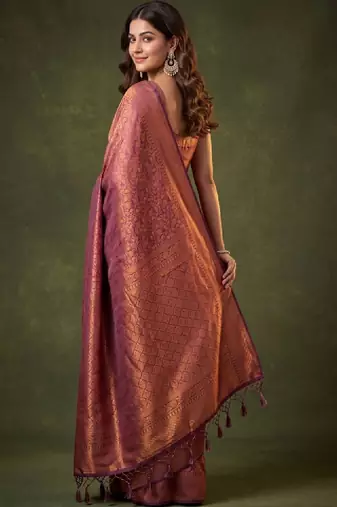 Woven design zari art silk kanjeevaram saree