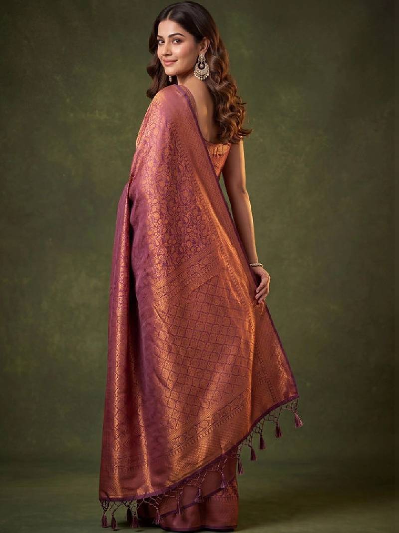 Woven design zari art silk kanjeevaram saree