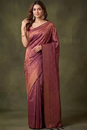 Woven design zari art silk kanjeevaram saree