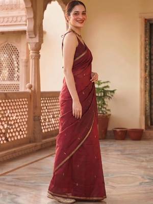 Woven design zari silk blend kanjeevaram saree 2