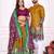 Mustard color dola silk patola with foil printed kurta set