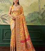 Floral zari pashmina handloom kanjeevaram saree