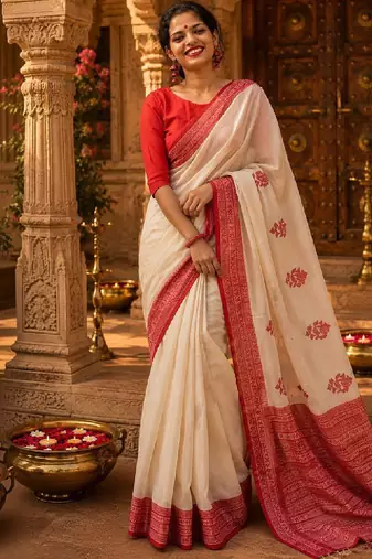 Floral designer kanjeevaram saree