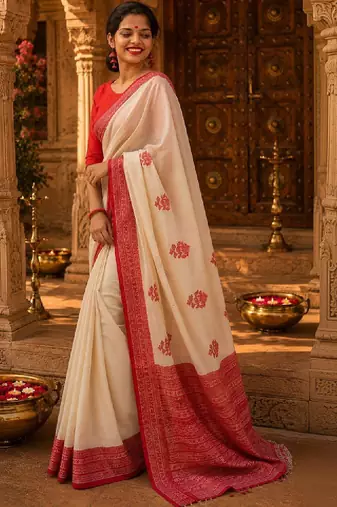 Floral designer kanjeevaram saree