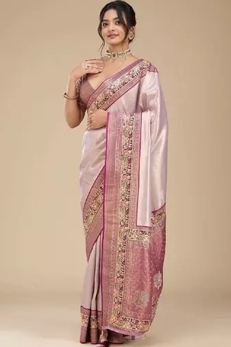 Woven design zari art silk kanjeevaram saree