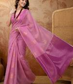 Ethnic motifs zari pure cotton handloom kanjeevaram saree