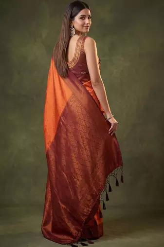 Woven design zari art silk kanjeevaram saree