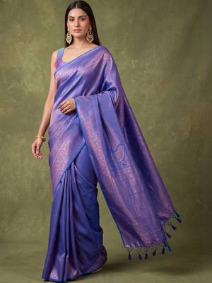 Woven design zari art silk kanjeevaram saree 1