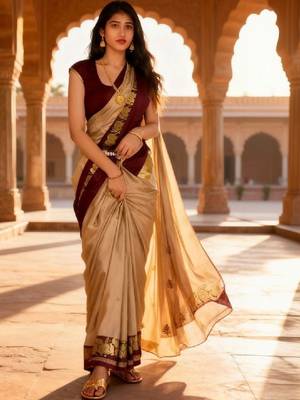 Zari pure cotton kanjeevaram saree 1