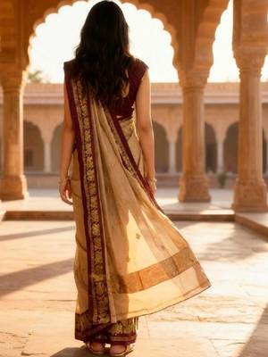 Zari pure cotton kanjeevaram saree 3