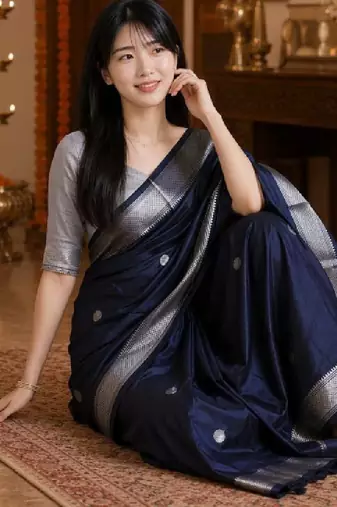 Woven design zari pure cotton kanjeevaram saree