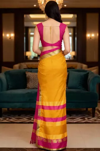 Ethnic motifs zari art silk kanjeevaram saree