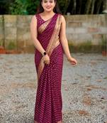 Woven design zari silk blend kanjeevaram saree